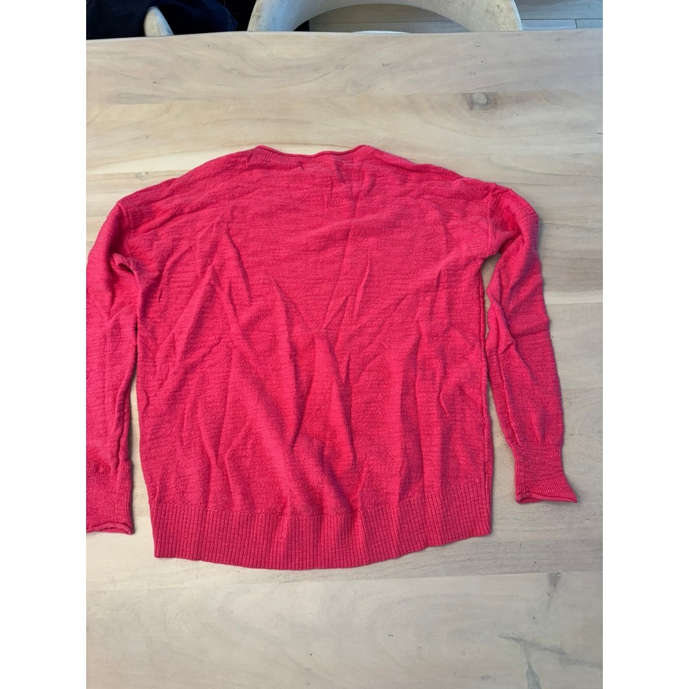 LOFT Women's Pink Crewneck Pullover Sweater High-Low Hem Lightweight Knit XS - Picture 5 of 5